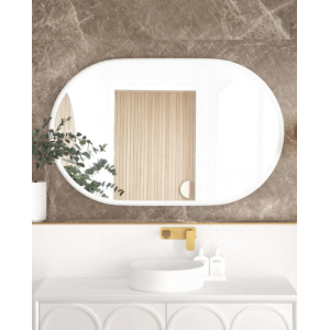 Noosa Led 1200(H)x750(W) White Metal Frame Mirror- Install Horizontal or Vertical